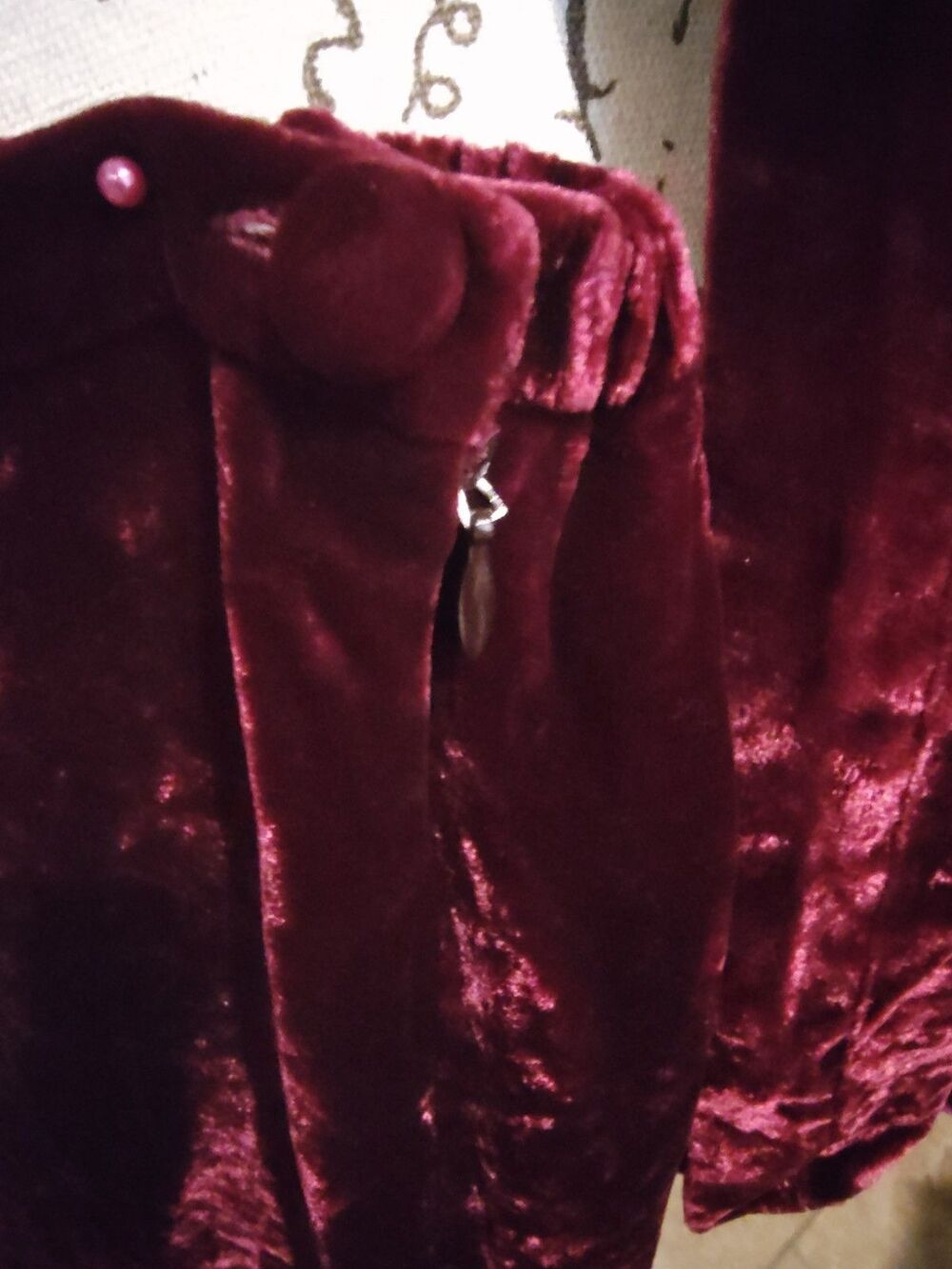 Luxurious 2 Piece Red Velvet Slacks & Button down Shirt/Jacket Suite SZ 4P - Picture 7 of 13
